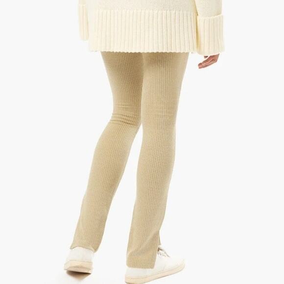 We Wore What Ribbed Flare Pant Oat Size XXS - Picture 2 of 10